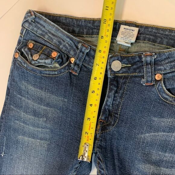 True Religion Medium Wash Julie Trouser/Wide Leg - Picture 9 of 13